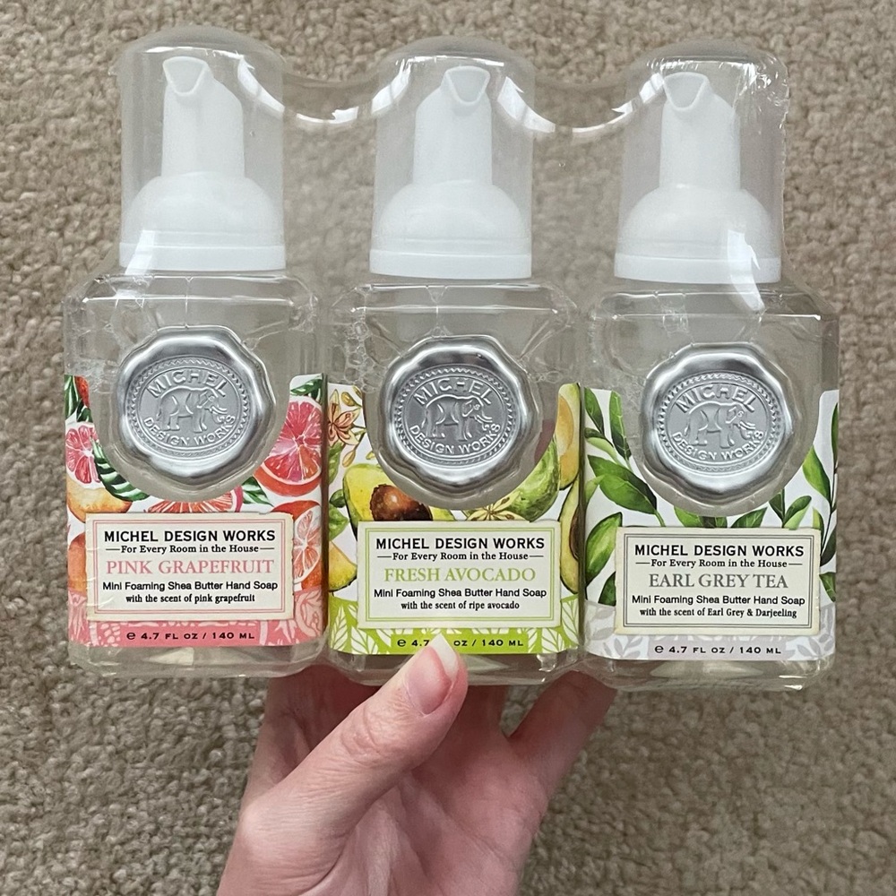 Michel Design Works Mini Hand Soap Set: Pink Grapefruit, Avocado, Earl Grey Tea - Picture 9 of 16